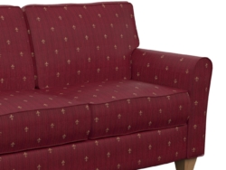 D312 Ruby Medallion fabric upholstered on furniture scene