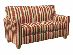 D317 Ruby Vintage fabric upholstered on furniture scene