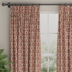 D3236 Ruby Belle drapery fabric on window treatments
