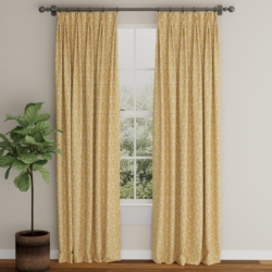 D3237 Gold Belle drapery fabric on window treatments