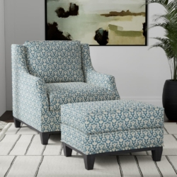 D3239 Royal Belle fabric upholstered on furniture scene