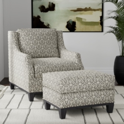 D3240 Pewter Belle fabric upholstered on furniture scene