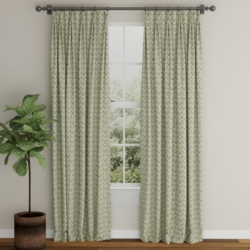 D3250 Juniper Trellis drapery fabric on window treatments