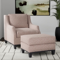 D3254 Ruby Elise fabric upholstered on furniture scene