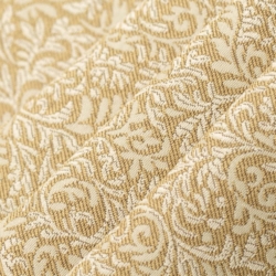 D3255 Gold Elise Upholstery Fabric Closeup to show texture