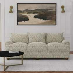 D3259 Beige Victoria fabric upholstered on furniture scene