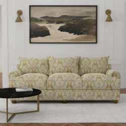 D3267 Gold Palisade fabric upholstered on furniture scene