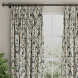 D3269 Royal Palisade drapery fabric on window treatments