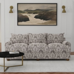 D3270 Pewter Palisade fabric upholstered on furniture scene