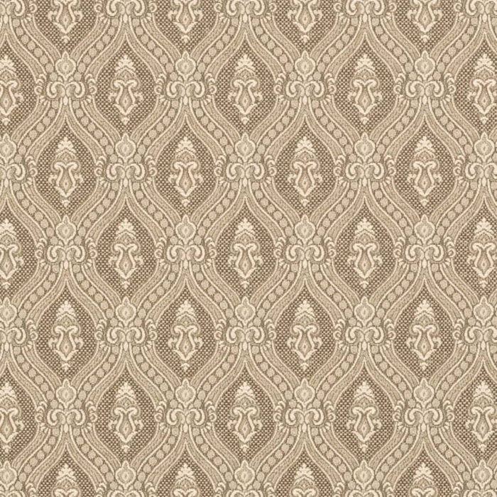 D3284 Beige Ornate upholstery and drapery fabric by the yard full size image