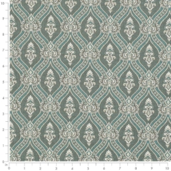 Image of D3287 Turquoise Ornate showing scale of fabric