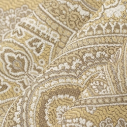 D3297 Gold Flora Upholstery Fabric Closeup to show texture