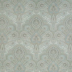 D3298 Aqua Flora upholstery and drapery fabric by the yard full size image