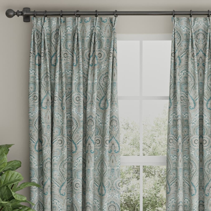 D3299 Turquoise Flora - Charlotte Fabrics