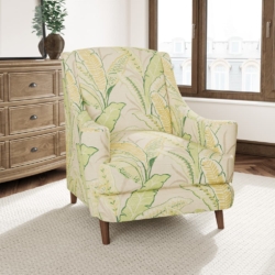 D3306 Leaf fabric upholstered on furniture scene