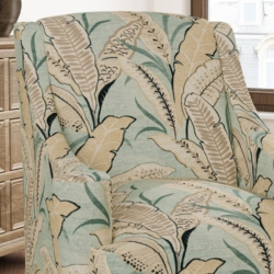 D3308 Aqua fabric upholstered on furniture scene
