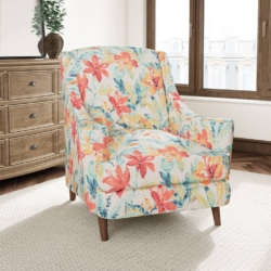 D3309 Tropical fabric upholstered on furniture scene