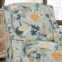 D3315 Sky fabric upholstered on furniture scene