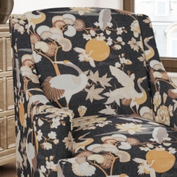 D3316 Noir fabric upholstered on furniture scene