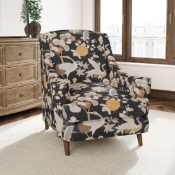 D3316 Noir fabric upholstered on furniture scene