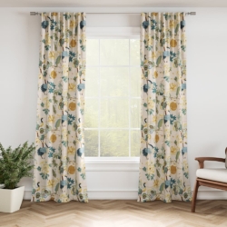 D3317 Sage drapery fabric on window treatments
