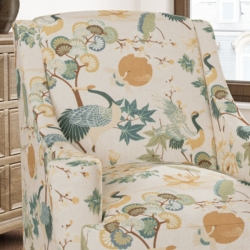 D3317 Sage fabric upholstered on furniture scene