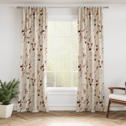 D3318 Autumn drapery fabric on window treatments