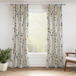 D3320 Turquoise drapery fabric on window treatments