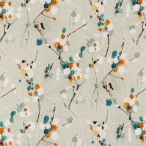 D3320 Turquoise upholstery and drapery fabric by the yard full size image
