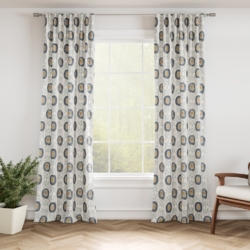 D3324 Slate drapery fabric on window treatments