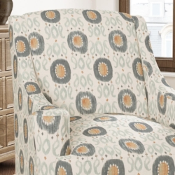 D3324 Slate fabric upholstered on furniture scene