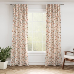 D3330 Petal drapery fabric on window treatments