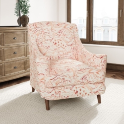 D3333 Peach fabric upholstered on furniture scene