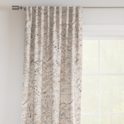 D3334 Fawn drapery fabric on window treatments