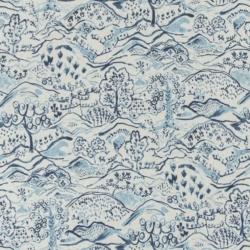 D3335 Indigo upholstery and drapery fabric by the yard full size image