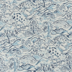 D3335 Indigo upholstery and drapery fabric by the yard full size image