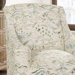 D3336 Fern fabric upholstered on furniture scene
