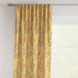 D3337 Amber drapery fabric on window treatments