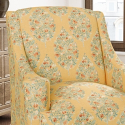 D3337 Amber fabric upholstered on furniture scene