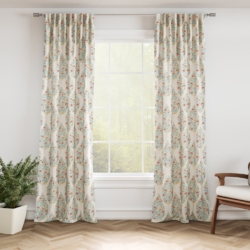 D3339 Seaglass drapery fabric on window treatments