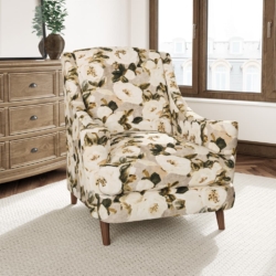 D3342 Latte fabric upholstered on furniture scene