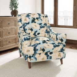 D3344 Bluebell fabric upholstered on furniture scene