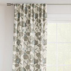 D3348 Storm drapery fabric on window treatments