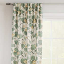 D3349 Jungle drapery fabric on window treatments