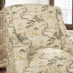 D3351 Seafoam fabric upholstered on furniture scene