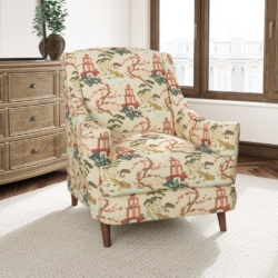 D3353 Garden fabric upholstered on furniture scene