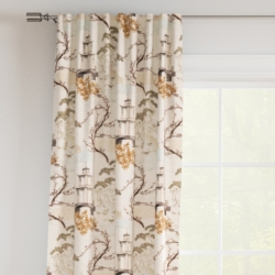 D3354 Ivory drapery fabric on window treatments