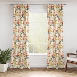 D3356 Bouquet drapery fabric on window treatments