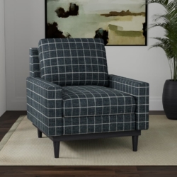 D3501 Midnight fabric upholstered on furniture scene