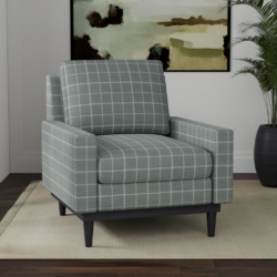 D3503 Aqua fabric upholstered on furniture scene